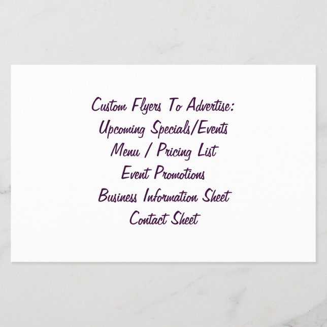 Crear una hoja de folleto o volante personalizada (Frente)