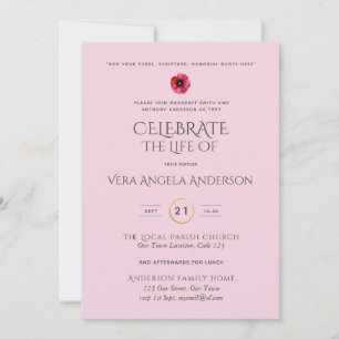 Crear una invitación a un funeral conmemorativo