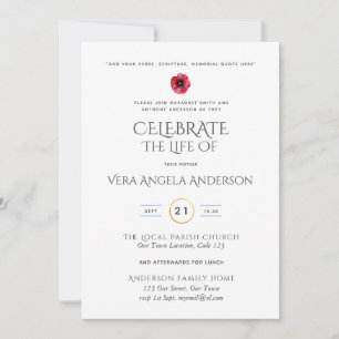 Crear una invitación a un funeral conmemorativo