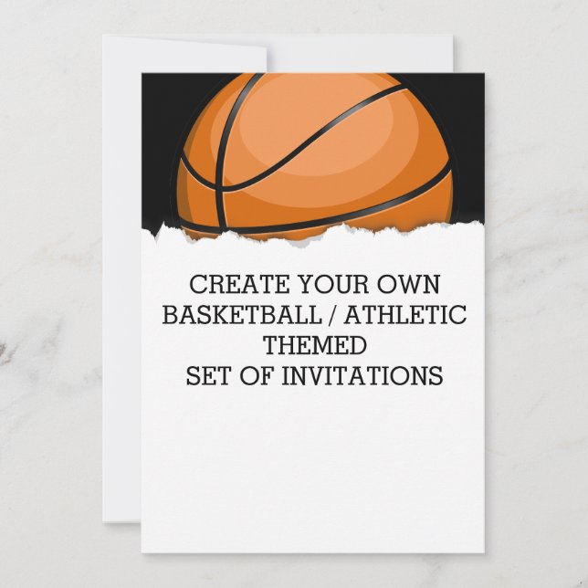Crear una invitación temática de baloncesto (Anverso)