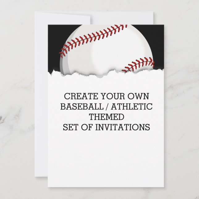 Crear una invitación temática de béisbol (Anverso)