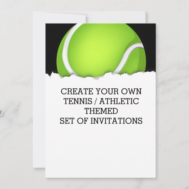 Crear una invitación temática de tenis (Anverso)