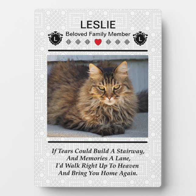 Crear una placa fotográfica en memoria de un Masco (Frente)