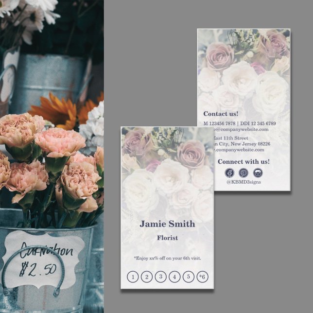 Crear una tarjeta de fidelidad florista fotográfic (Create A Personalized Photo Florist Loyalty Card)