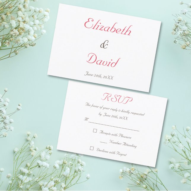 Crear una tarjeta de invitación RSVP para boda ele (Create Custom Elegant Wedding RSVP Invitation Card)