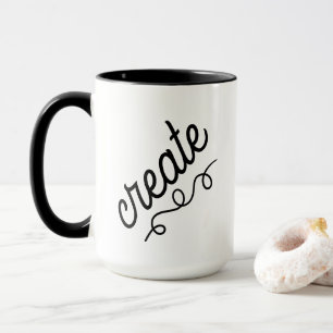 Crear una taza de café blanco y negro giratoria