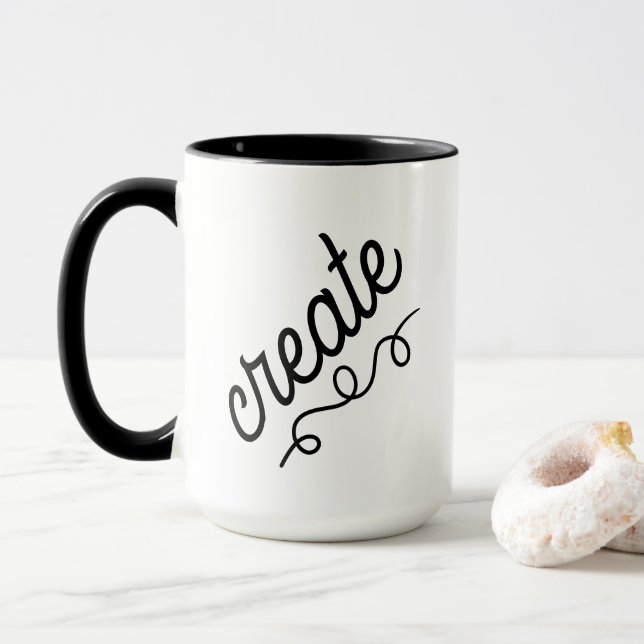 Crear una taza de café blanco y negro giratoria (Con donut)
