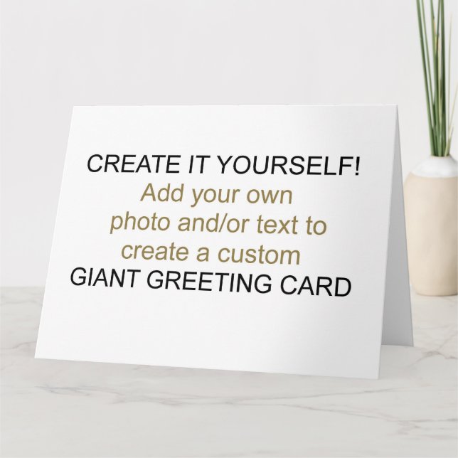 Crearlo Tu Propia Tarjeta De Saludo Gigante (Anverso)