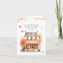 Crearse tarjeta de nota otoño de otoño