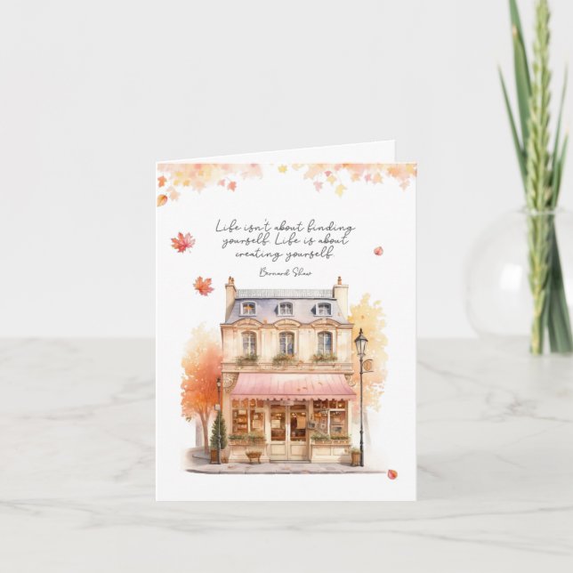 Crearse tarjeta de nota otoño de otoño (Anverso)