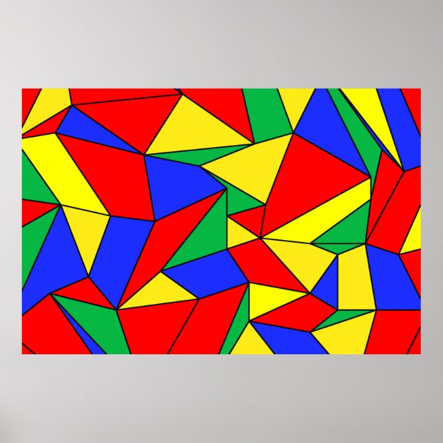 "Creases" Colores primarios Impresión extra grande (Frente)