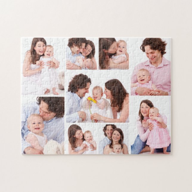 Create Your Own 9 Photo Collage Jigsaw Puzzle (Horizontal)