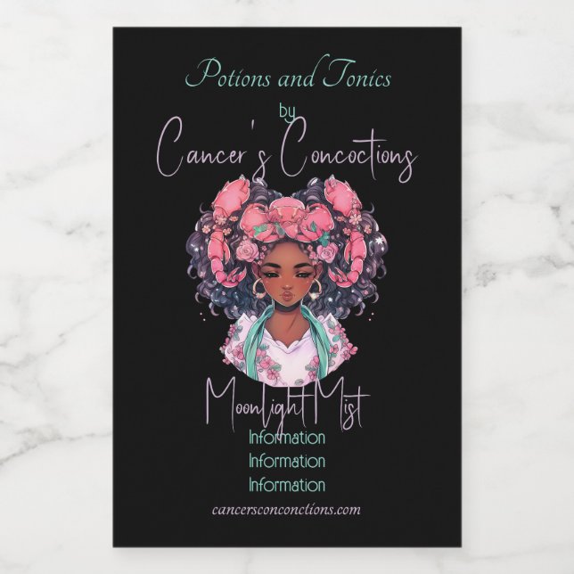 Create Your Own African American Woman Cancer (Etiqueta única)