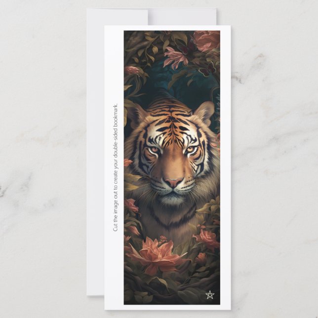 Create Your Own Bengal Tiger Bookmark Card (Anverso)