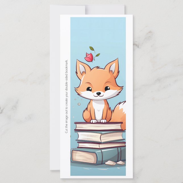 Create Your Own Books & Red Fox Bookmark Card (Anverso)