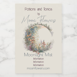 Create Your Own Cottagecore Floral Crescent Moon