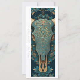 Create Your Own Horned Skull Mandala Bookmark Card