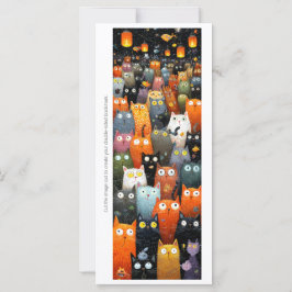 Create Your Own Kitty Cat Party Bookmark Card