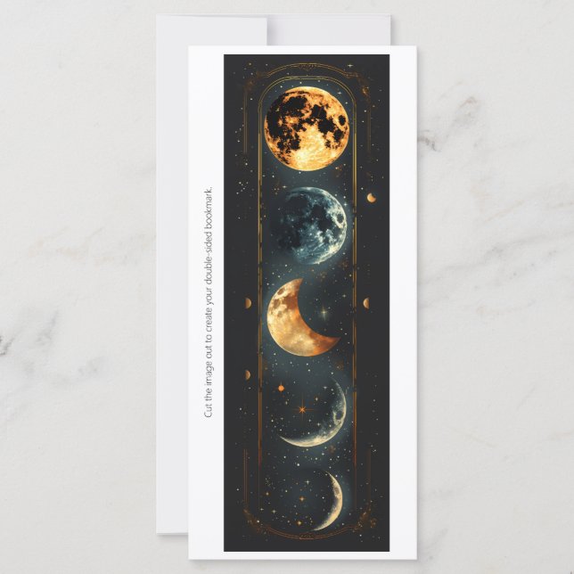 Create Your Own Moon Phases Bookmark Card (Anverso)