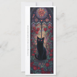 Create Your Own Mystical Black Cat Bookmark Card