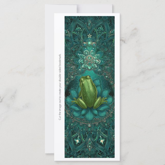 Create Your Own Mystical Frog Bookmark Card (Anverso)