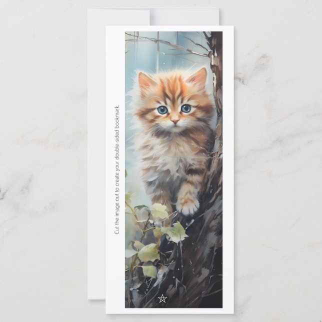 Create Your Own Orange Kitten Vine Bookmark Card (Anverso)