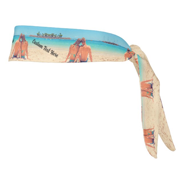 Create Your Own Photo Tie Headband Gift with Text (Girar 90)