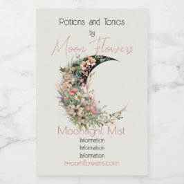 Create Your Own Pink Meadow Floral Crescent Moon