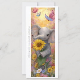 Create Your Own Sunlowers & Elephant Bookmark Card