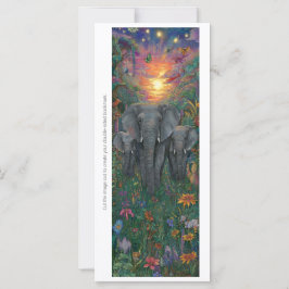 Create Your Own Sunset Elephants Bookmark Card