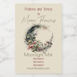 Create Your Own Tea Roses Floral Crescent Moon