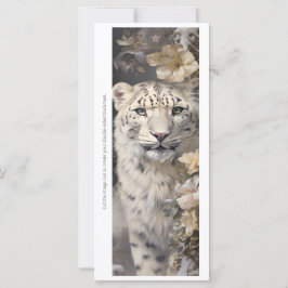 Create Your Own White Cheetah Roses Bookmark Card