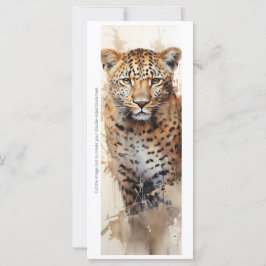 Create Your Own Wild Cheetah Cat Bookmark Card
