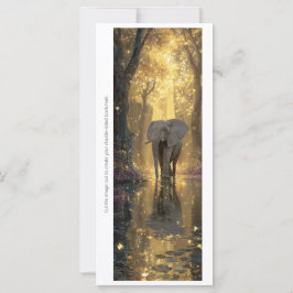 Create Your Own Wild Gray Elephant Bookmark Card