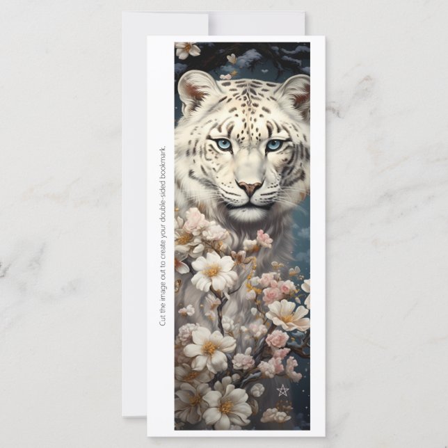 Create Your Own Wild Tiger Daisies Bookmark Card (Anverso)