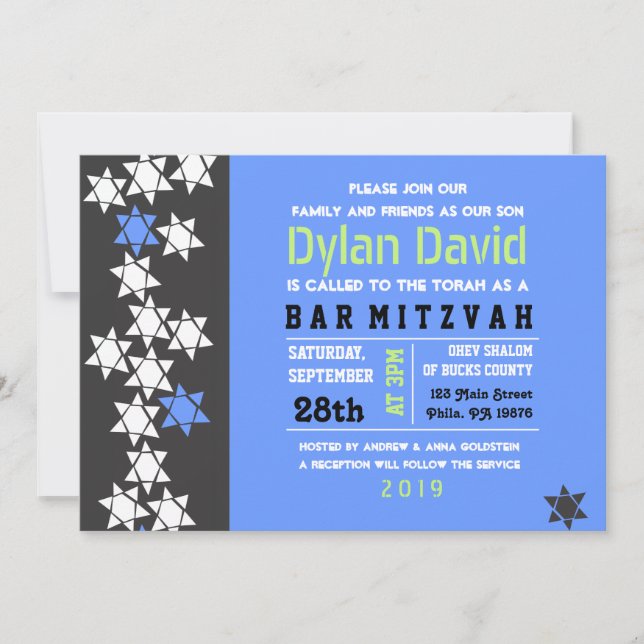 CREATION Bar Bat Mitzvah Invitación (Anverso)