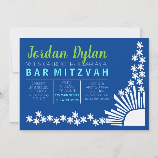 CREATION Bar Bat Mitzvah Invitación (Anverso)