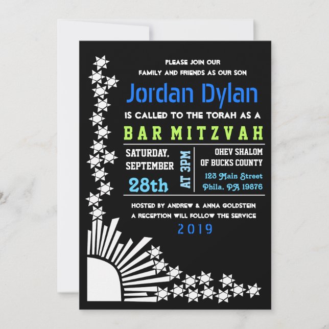 CREATION Bar Bat Mitzvah Invitación (Anverso)