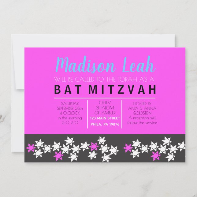 CREATION Bar Bat Mitzvah Invitación (Anverso)