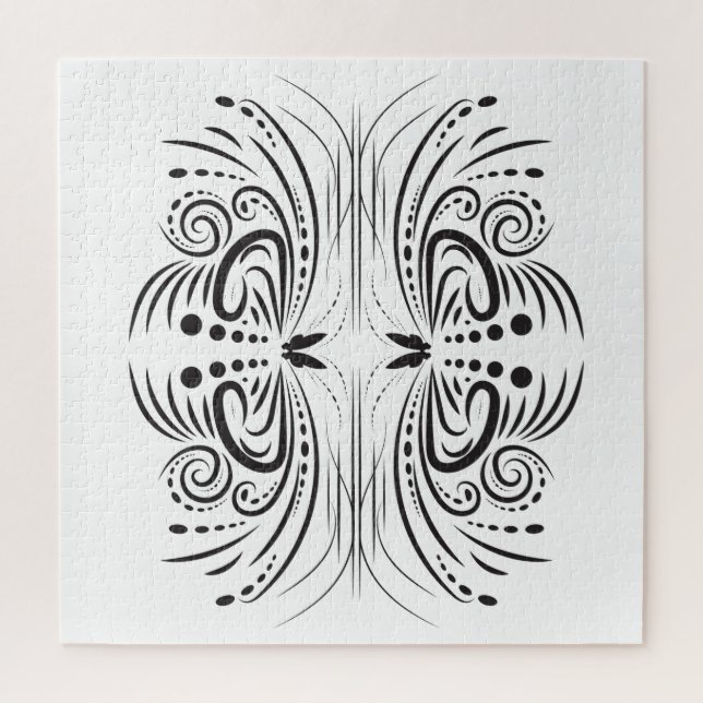 Creative artistic border pattern jigsaw puzzle (Vertical)