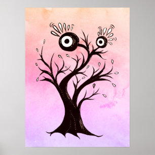 Creatividad de árbol loco arte de tinta fantasía r