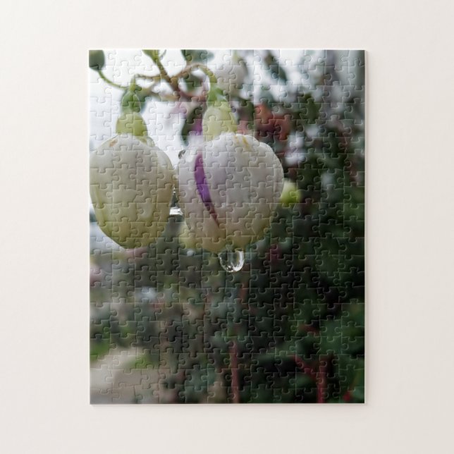 Creativo rompecabezas de flores de fucsia (Vertical)