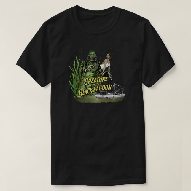 Creatura De La Camiseta De La Laguna Negra (Diseño del anverso)