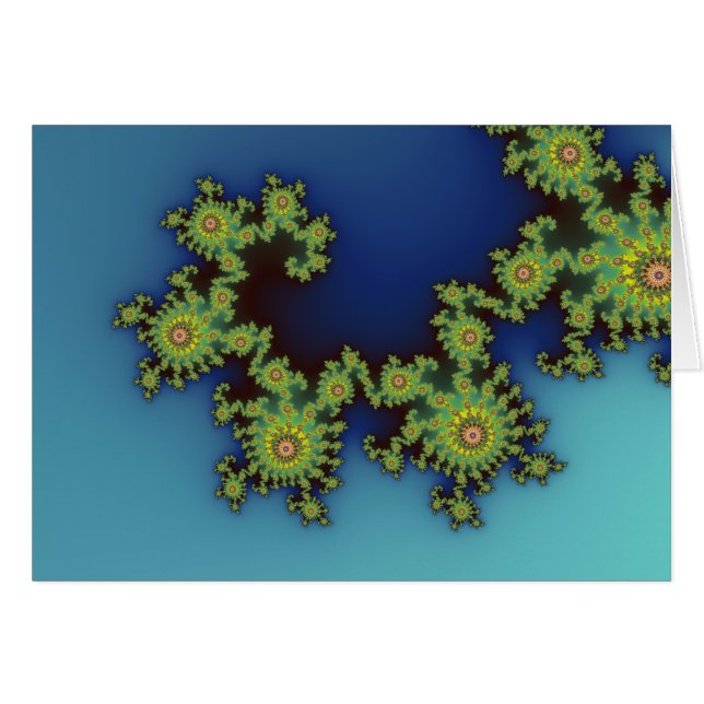 Creatura marina - Tarjeta fractal (Anverso (Horizontal))