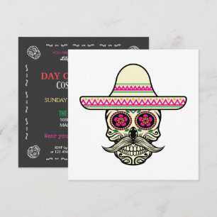 Crecen los Dias de Muertos simples con invitación 