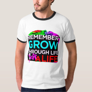 Crecer a través de camisetas para hombres y mujere