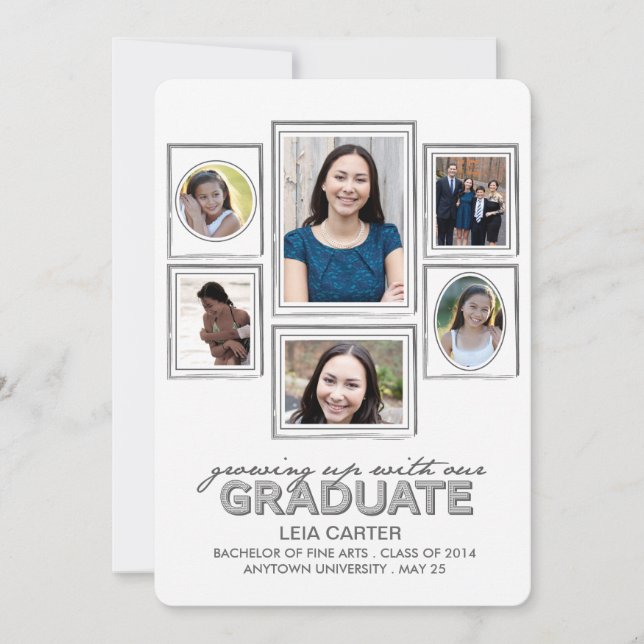 Crecer con Invitación de graduados (Anverso)