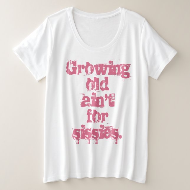 Crecer de edad no para las letras rosas de los sis (Anverso del diseño)