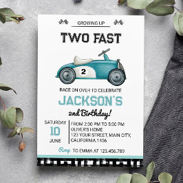 Crecer Dos Invitaciones De Cumpleaños De Carrera R