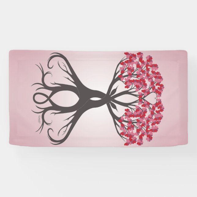 Crecer junto con la pancarta del amor (Horizontal)